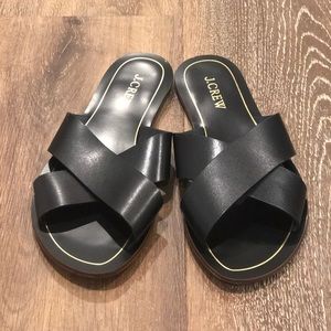J CREW Leather Vanchetta Criss Cross Sandals